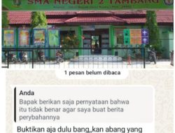 Awak Media Konfirmasi Kepala Sekolah SMA N 2 Tambang Tentang Dana BOS, Mantan Operator  Sma N 2 Tambang Kepanasan !!!
